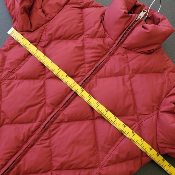 Burberry Dark Red Down Puffer Coat - Picture 9 of 11